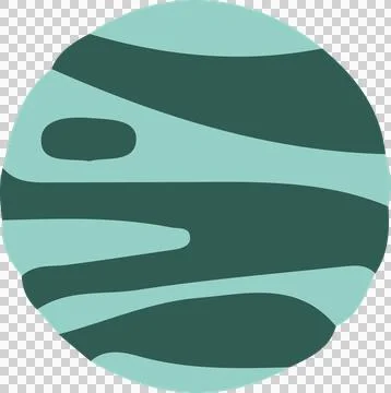 Planet-like circle is showing flat vector with alternating green waves on Stock Illustration