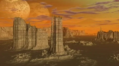 Planet Cliffs Stock Footage 667031