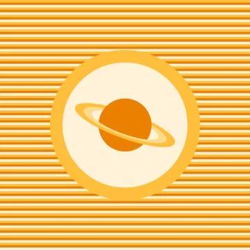 Planet color flat icon Stock Illustration