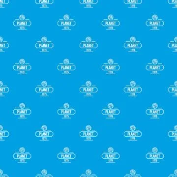 Planet cosmic pattern seamless blue Stock Illustration