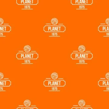 Planet cosmic pattern vector orange Stock Illustration