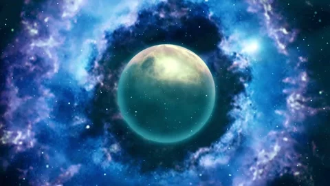Planet in the cosmos Stock Footage 273947446