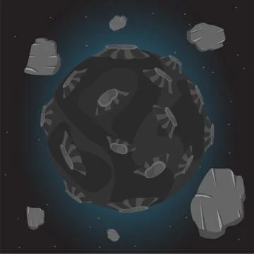 Planet in cosmos Stock Illustration