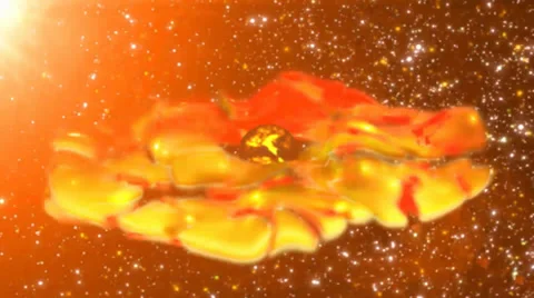 Planet cracks - plasma ring shatters - green screen Video stock 33668033