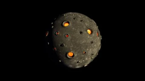 Planet Crater Stock Illustration