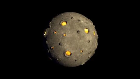 Planet Crater Stock Illustration