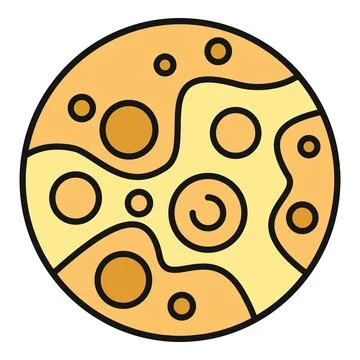 Planet with craters or abstract moon surface Stock Illustration