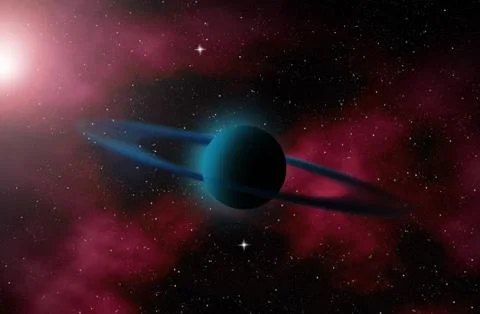 Planet in deep space. Stock Illustration