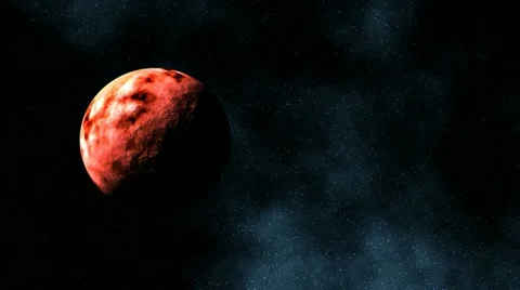 Planet in depths of space Stock Footage 11076399