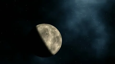 Planet in depths of space Stock Footage 11128184