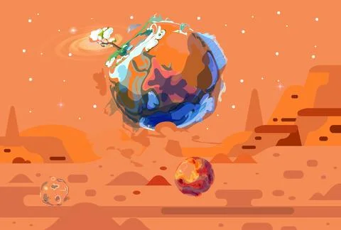 Planet Destoryed Concept Illustration Stock Illustration