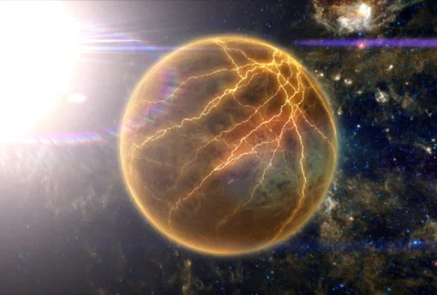 Planet Destroyed by Sun Stock Footage 33623074