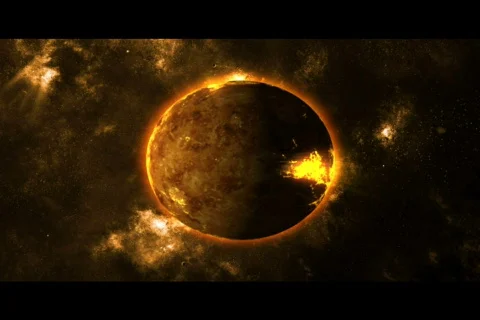 Planet destruction-The end Video stock 562555