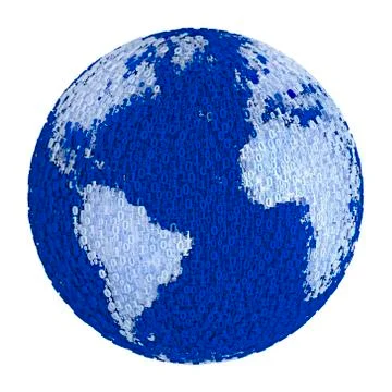 Planet of digits Stock Illustration