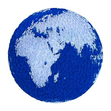 Planet of digits Stock Illustration