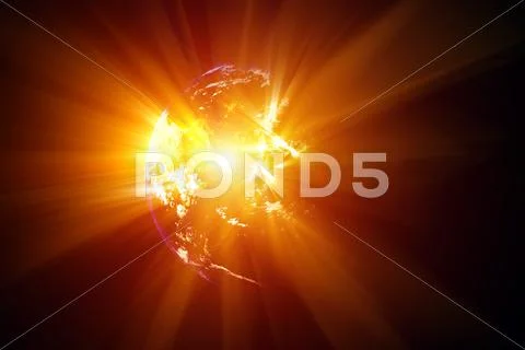 Planet disaster Stock Illustration