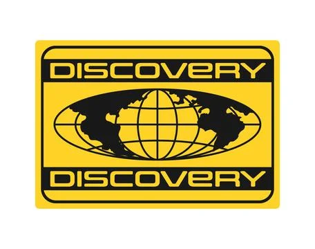 Planet discovery globe Y2K funky sticker or symbol Illustrazione stock