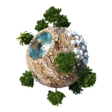 Planet Dune 3D Stock Illustration