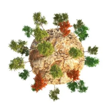 Planet Dune 3D Stock Illustration