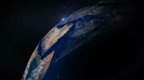 Planet - Earth - 2 - Main - Rotate and Flare Stock Footage 8911411