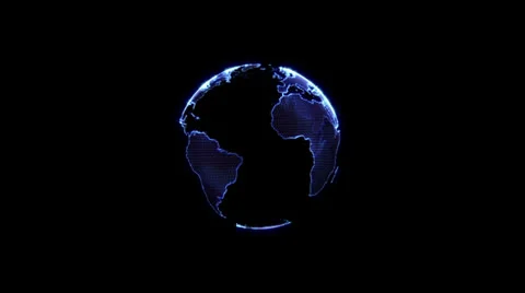 Planet Earth 3D 001 - Bleach Bypass - Electric - 24 fps Stock Footage 24160103