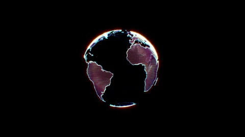 Planet Earth 3D 001 - Blue Bleach - Fire - 24 fps 库存影片 24162965