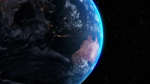 Planet earth 3D orbital animation with r... | Stock Video | Pond5