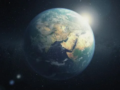 Planet Earth. 3d rendering. Elements of this image furnished by NASA イラスト素材