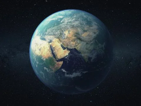 Planet Earth. 3d rendering. Elements of this image furnished by NASA Stock Photos