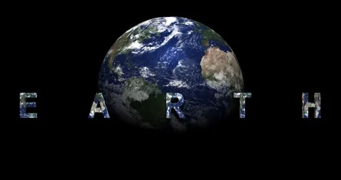 Planet Earth with 3d text Video stock 88031199