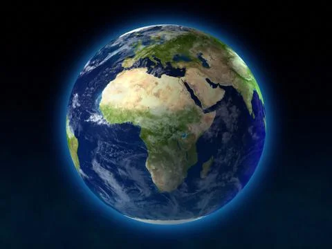 The Planet Earth: Africa View Stock Illustration