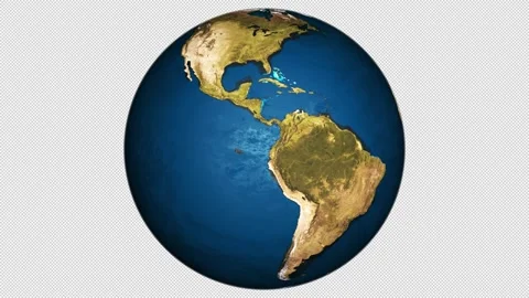 Planet earth on alpha channel background. Stock Footage 279925541