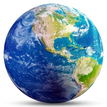 Planet Earth - America 3d rendering Stock Illustration
