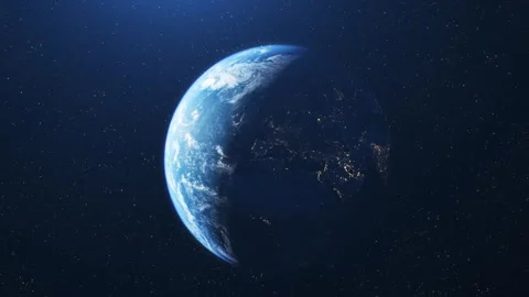 Planet earth and Europe from outer space Stock Footage 242003265
