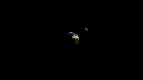 Planet earth and moon in space solar system Stock Footage 301750171