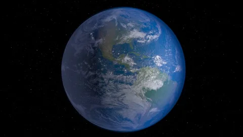 Planet earth with animated clouds Stock Footage 86232340