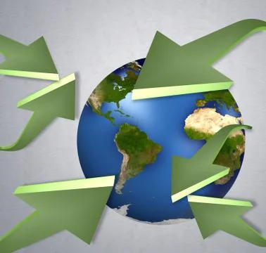 Planet earth arrows Stock Illustration