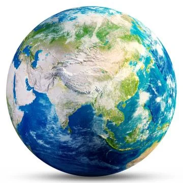 Planet Earth - Asia 3d rendering Stock Illustration