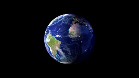 Planet earth on Black Background, Element of this image furnished by Nasa. Stock Footage 93782412