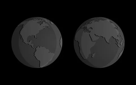 Planet Earth on a black background Stock Illustration