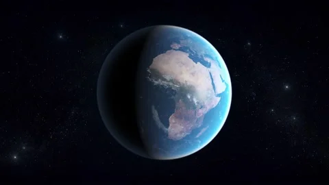 Planet earth on a black starry background. Astronomy and science concept. Видео 103451049