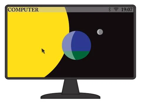 Planet Earth Computer Flag Stock Illustration