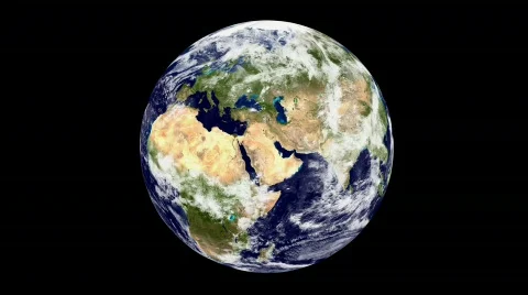 Planet Earth with correct rotation Stock Footage 268100