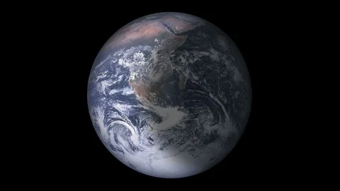 Planet Earth Covered and Uncovered by Round Shadow (4k UHD) Stock Footage 89992148
