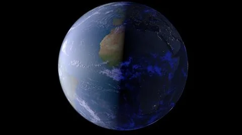 Planet Earth with a dark side Stock Illustration