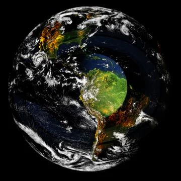 Planet Earth in deep space. Elements of this image furnished by NASA Stockillustratie