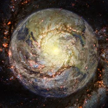 Planet Earth in deep space. Elements of this image furnished by NASA Stockillustratie