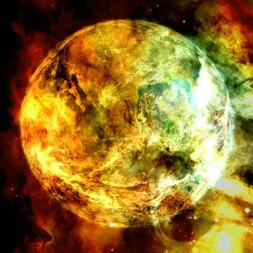 Planet Earth in deep space. Elements of this image furnished by NASA Illustrazione stock