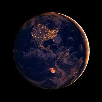 Planet Earth in deep space. Elements of this image furnished by NASA Stock Photos
