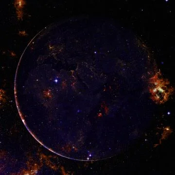 Planet Earth in deep space. Elements of this image furnished by NASA 库存照片